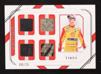 Joey Logano 2021 Panini National Treasures Quad Race Used Tires #10 #08/25 at PristineAuction.com