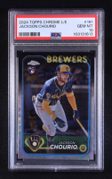 Jackson Chourio 2024 Topps Chrome Logofractor #161 RC (PSA 10) at PristineAuction.com