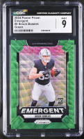 Brock Bowers 2024 Panini Prizm Emergent Green #8 (CGC 9) at PristineAuction.com