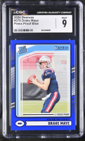 Drake Maye 2024 Donruss Press Proof Blue RR #379 RC (CGC 9) at PristineAuction.com