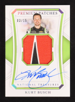 Kurt Busch 2021 Panini National Treasures Premium Patches Holo Silver #6 #03/15 at PristineAuction.com