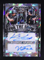 Konnor Griffin / Wyatt Sanford 2025 Leaf Baseball Nation 2 For The Show Silver Cracked Crystals Dual Autographs #2S11 #5/10 RC at PristineAuction.com