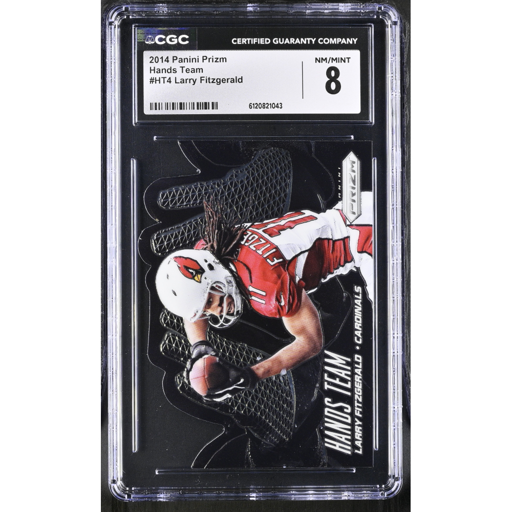 Larry Fitzgerald 2014 Panini Prizm Hands Team #4 (CGC 8) at PristineAuction.com