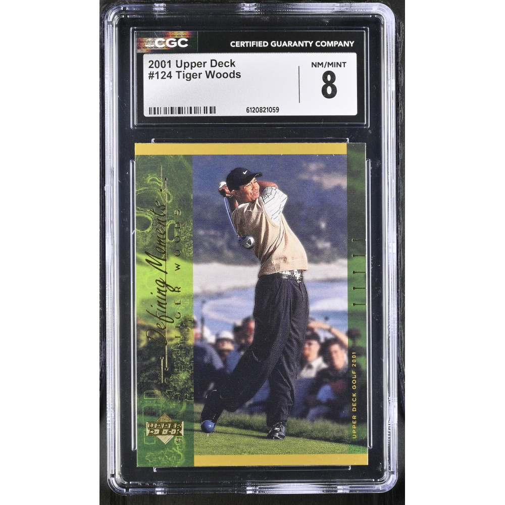 Tiger Woods 2001 Upper Deck #124 (CGC 8) at PristineAuction.com