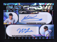 Konnor Griffin / Wyatt Sanford 2025 Leaf Optichrome DuoChrome Dual Autographs Lava #D12 #2/7 RC at PristineAuction.com