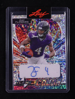 Zay Flowers 2023 Leaf Eclectic Flash of Color Autographs Sparkle Silver #FCZF1 #1/3 at PristineAuction.com