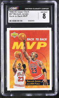 Michael Jordan 1992-93 Upper Deck Back To Back MVP #67 (CGC 8) at PristineAuction.com