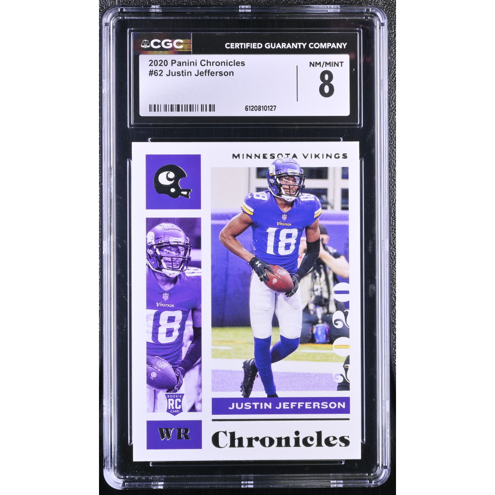Justin Jefferson 2020 Panini Chronicles #62 RC (CGC 8) at PristineAuction.com