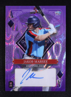 Jakob Marsee 2024 Wild Card 5 Card Draw Stacked Deck Ace Diamonds Purple Lava Autographs #SDHDJMA #3/4 RC at PristineAuction.com