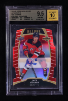 Jack Hughes 2019-20 Upper Deck Allure Autographs Red Rainbow #100 #154/249 RC (BGS 9.5 | Auto 10) at PristineAuction.com