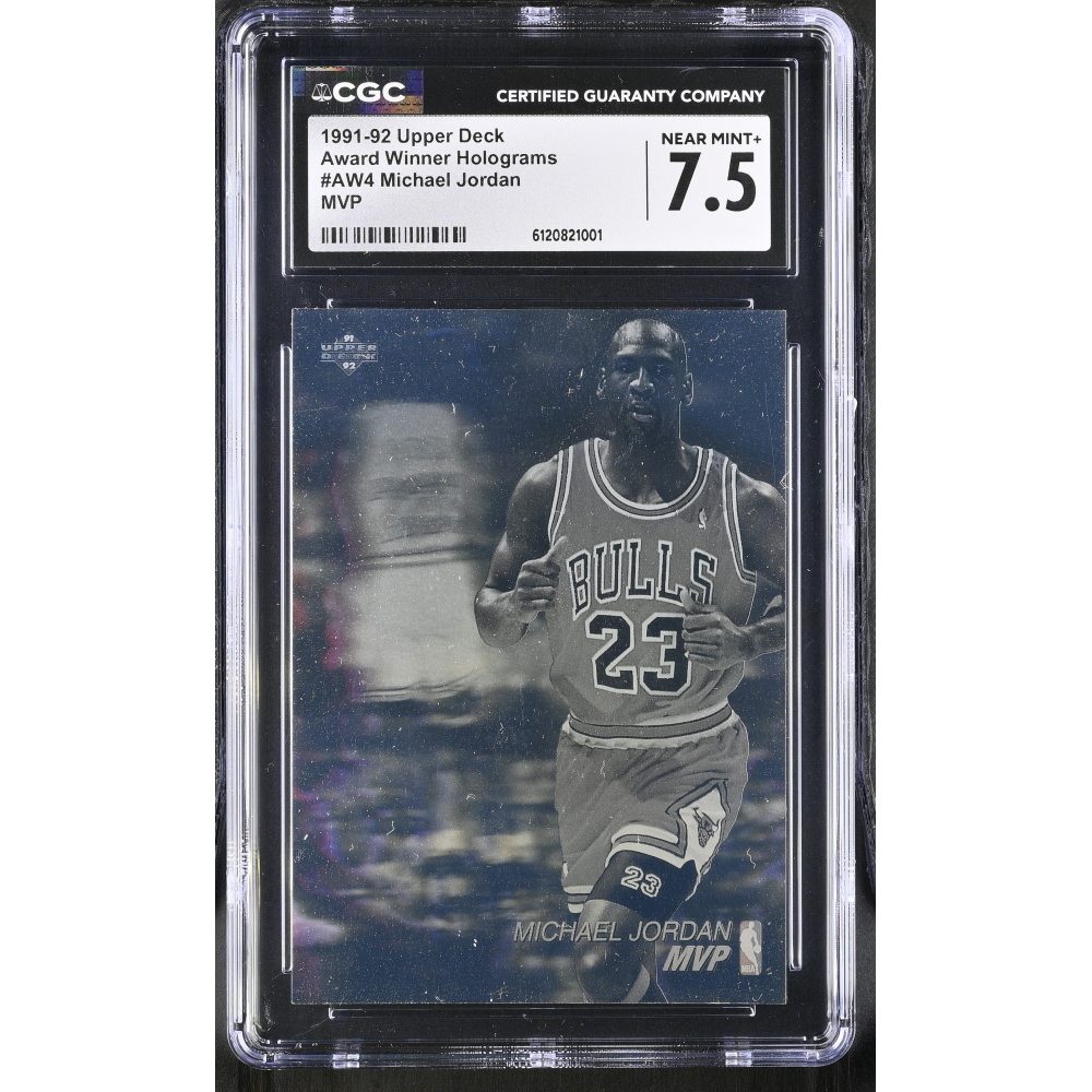 Michael Jordan 1991-92 Upper Deck Award Winner Holograms MVP #4 (CGC 7.5) at PristineAuction.com