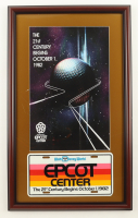 Walt Disney World "Epcot" Custom Framed Poster Display With Pre-Park 1982 License Plate at PristineAuction.com