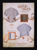 Lou Gehrig / Mickey Mantle 2025 Leaf ITG Used Sports Dual Vintage Gold #IGV1 #1/1 at PristineAuction.com