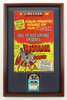 1960 "Cinethon" Custom Framed Ad Poster Display With 1960 Batman & Robin 8mm Film at PristineAuction.com