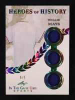Willie Mays 2025 Leaf ITG Used Sports Heroes of History Rainbow Foil #HH90 #5/5 at PristineAuction.com