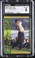 Tiger Woods 2001 Upper Deck #124 (CGC 8) at PristineAuction.com