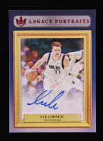 Luka Doncic 2021-22 Court Kings Legacy Portrait Signatures Ruby #8 #27/49 at PristineAuction.com