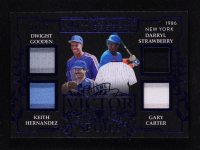 Dwight Gooden / Darryl Strawberry / Keith Hernandez / Gary Carter 2025 Leaf ITG Used Sports TO the Victor Goes the Spoils Blue #VS14 #24/35 at PristineAuction.com