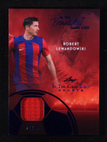 Robert Lewandowski 2025 Leaf ITG Used Sports In the Beautiful Game Used Blue #BU21 #27/65 at PristineAuction.com