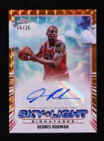 Dennis Rodman 2024-25 Topps Chrome Sky-Light Signatures Orange Geometric Refractors #SLSDRO #06/25 at PristineAuction.com