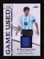 Diego Maradona 2025 Leaf ITG Used Sports Game Used Memorabilia Blue #GM14 #05/45 at PristineAuction.com