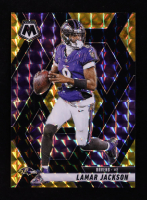 Lamar Jackson 2025 Panini Mosaic Mosaic Choice Black Gold #3 #3/8 at PristineAuction.com