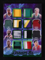 2025 Leaf ITG Used Sports Dream 8s Memorabilia Green #D88 Magic Johnson / Larry Bird / Ray Allen / LeBron James / Clyde Drexler / David Robinson / Kevin Garnett / Yao Ming #2/3 at PristineAuction.com