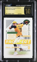 Paul Skenes 2024 Panini Prospect Edition Ticket #159 RC (CGC 10 | Black Label Pristine) at PristineAuction.com