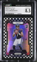 C.J. Stroud 2023 Panini Prizm Black & White Checker #339 RC (CGC 8.5) at PristineAuction.com