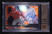 Mike Trout 2016 Finest Franchise Finest Autographs Orange Refractors #FFIAMT #03/25 (BGS 9.5 | Autograph Grade 10) at PristineAuction.com