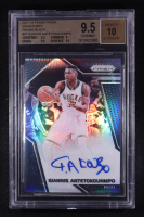 Giannis Antetokounmpo 2017-18 Panini Prizm Signatures Prizms Black #47 #1/1 (BGS 9.5 | Autograph Grade 10) at PristineAuction.com