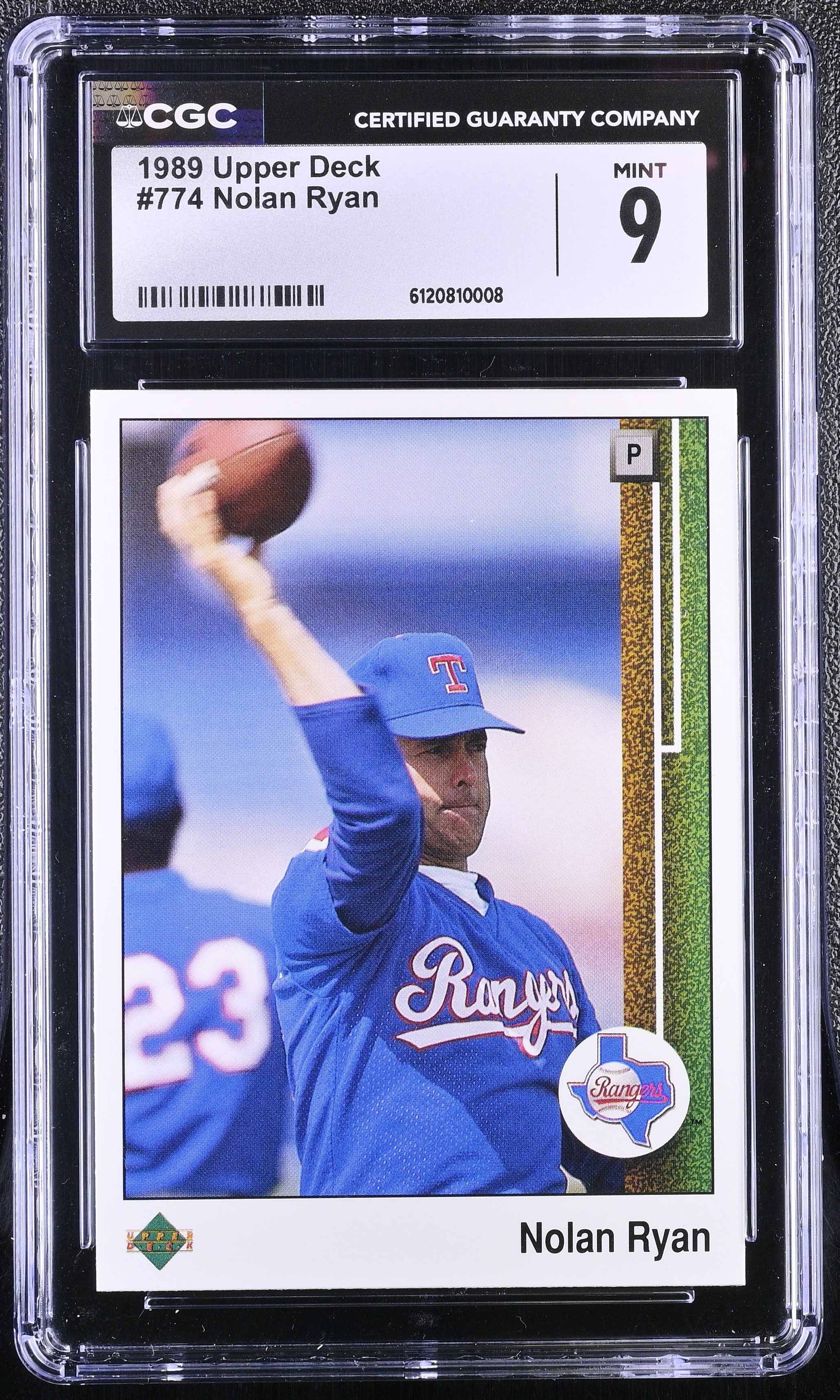 Nolan Ryan 1989 Upper Deck #774 (CGC 9) at PristineAuction.com Nolan Ryan 1989 Upper Deck #774 (CGC 9) at PristineAuction.com