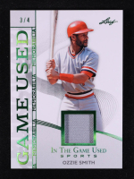 Ozzie Smith 2025 Leaf ITG Used Sports Game Used Memorabilia Green #GM35 #3/4 at PristineAuction.com