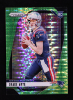 Drake Maye 2024 Panini Prizm Prizms Neon Green Pulsar #329 RC at PristineAuction.com