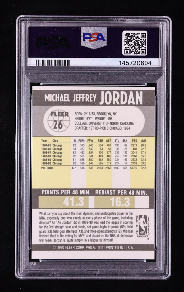 Michael Jordan 1990-91 Fleer #26 (PSA 8) at PristineAuction.com Michael Jordan 1990-91 Fleer #26 (PSA 8) at PristineAuction.com