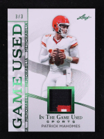 Patrick Mahomes II 2025 Leaf ITG Used Sports Game Used Memorabilia Green #GM37 #3/3 at PristineAuction.com
