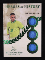 Neymar Jr 2025 Leaf ITG Used Sports Heroes of History Green #HH60 #3/3 at PristineAuction.com