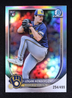 Logan Henderson 2025 Bowman Chrome Refractors #92 #254/499 RC at PristineAuction.com