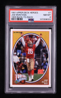 Joe Montana 1991 Upper Deck Heroes Montana Box Bottoms #7 / 1989 Back-to-Back (PSA 8) at PristineAuction.com