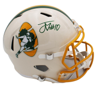 Jordan Love Signed Packers Full-Size Retro Alternate Speed Helmet (Beckett) at PristineAuction.com