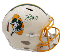 Jordan Love Signed Packers Full-Size Authentic On-Field Retro Alternate Speed Helmet (Beckett) at PristineAuction.com