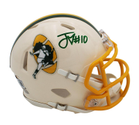 Jordan Love Signed Packers Retro Alternate Speed Mini Helmet (Beckett) at PristineAuction.com