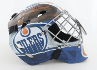 Grant Fuhr Signed Oilers Full-Size Goalie Mask Inscribed "HOF 03" (Schwartz) at PristineAuction.com