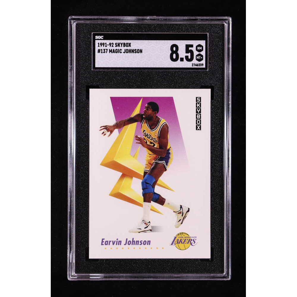 Magic Johnson 1991-92 Skybox #137 (SGC 8.5) at PristineAuction.com