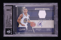 Stephen Curry 2012-13 Absolute Frequent Flyer Materials Autographs #9 #19/74 (BGS 8) at PristineAuction.com