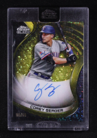 Corey Seager 2022 Topps Chrome Black Autographs Gold Mini Diamond Refractors #CBACS #08/50 at PristineAuction.com