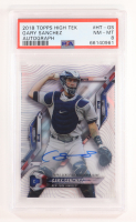 Gary Sanchez 2018 Topps High Tek Autographs #HTGS (PSA 8) at PristineAuction.com