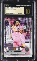 Lionel Messi 2024 Topps Now MLS #1 (CGC 10 | Black Label) at PristineAuction.com