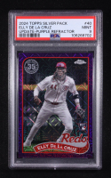Elly De La Cruz 2024 Topps Update '89 Topps Silver Pack Chrome Purple Refractors #T89CU40 RC #65/75 (PSA 9) at PristineAuction.com
