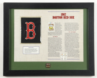 1967 Boston Red Sox Custom Framed Commemorative Patch Display With Stat Card & Fenway Park Pin at PristineAuction.com
